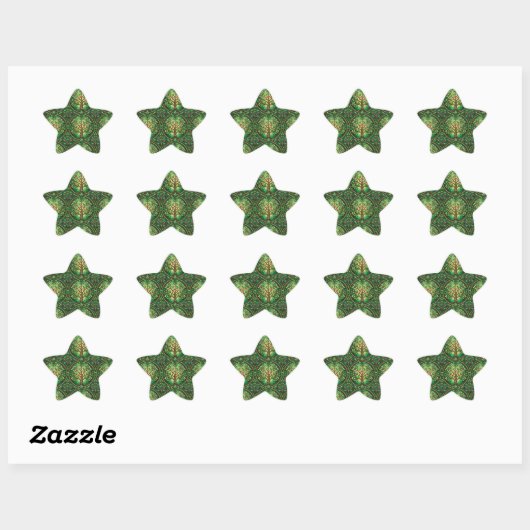 Star-shaped sticker featuring green  (Vel)