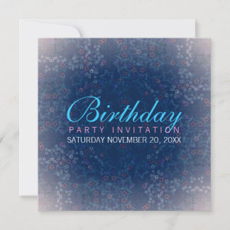 Star Shower Birthday Invitation Kaart