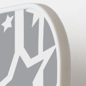 Star Shower Zilver Grijs Pickleball Paddle (Links Detail)
