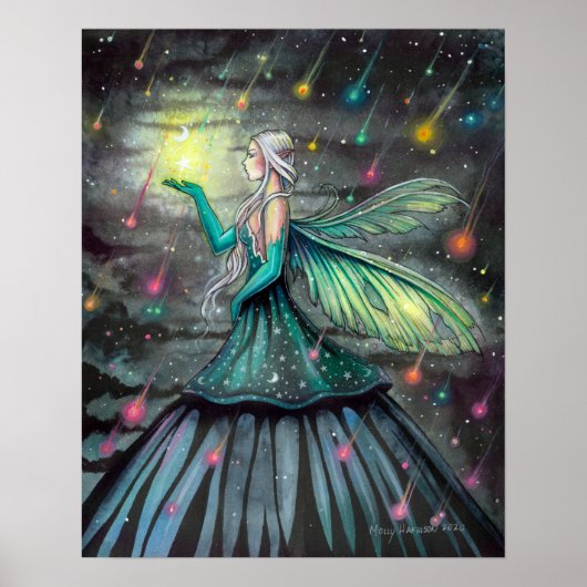 Star Showers Fairy Fantasy Art van Molly Harrison Poster (Voorkant)