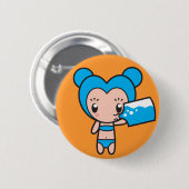 Star Sign Character — Aquarius Ronde Button 5,7 Cm (Voorkant /achterkant)