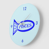 Star Sign Fish Wall Clock Grote Klok (Hoek)