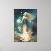 Star sign Libra Goddess, hemelse wezen, zodiac Canvas Afdruk (Voorkant)