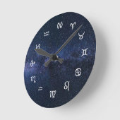 Star Signs: astrology symbols on starry sky Ronde Klok (Hoek)