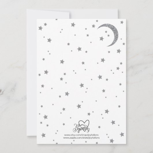 Star Silver Glitter Predications and Advice Card Kaart (Achterkant)