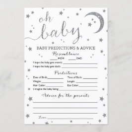 Star Silver Glitter Predications and Advice Card Kaart