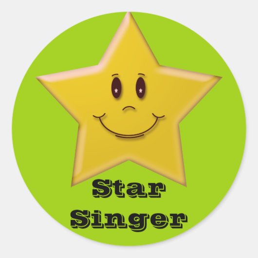 Star Singer Sticker (Voorkant)