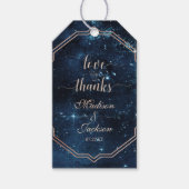 Star Sky Celestial Galaxy Bruiloft Liefde & Bedank Cadeaulabel (Voorkant)
