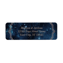 Star Sky Celestial Galaxy Bruiloft retouradres Etiket