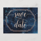 Star Sky Celestial Galaxy Bruiloft Save the Date Aankondigingskaart (Voorkant)
