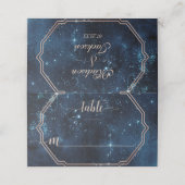 Star Sky Celestial Galaxy Trouwtafel nummer Plaatskaartje (Buitenkant ongevouwen)
