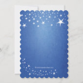 Star Slapepover Party Birthday Party Invitations Kaart (Achterkant)