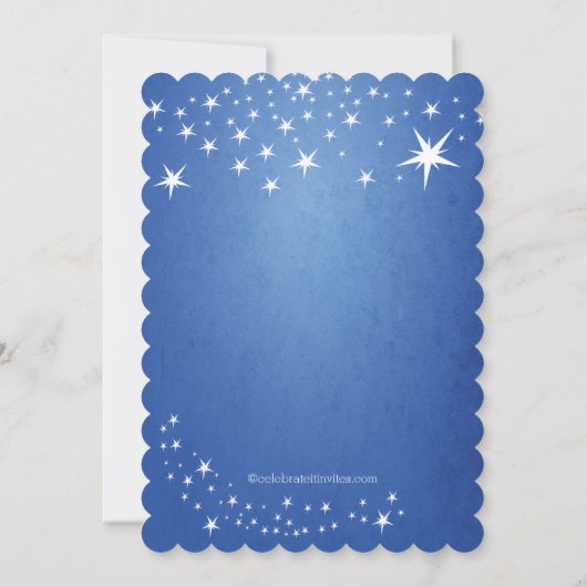 Star Slapepover Party Birthday Party Invitations Kaart (Achterkant)