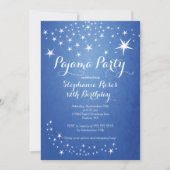 Star Slapepover Party Birthday Party Invitations Kaart (Voorkant)