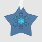 Star Snowflake kerstversiering Ornament (achterkant)