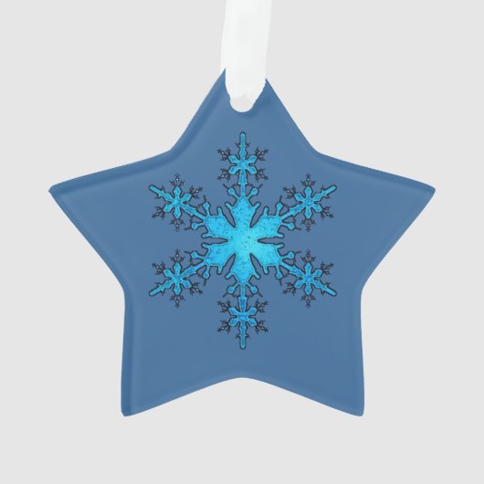 Star Snowflake kerstversiering Ornament (achterkant)