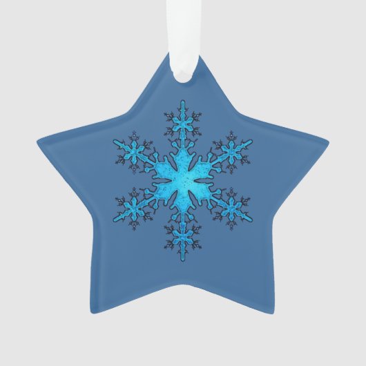 Star Snowflake kerstversiering Ornament (voorkant)