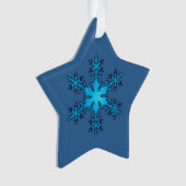 Star Snowflake kerstversiering Ornament (voorkant)