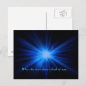 Star space shine skies personaliseren aangepast briefkaart (Voorkant / Achterkant)