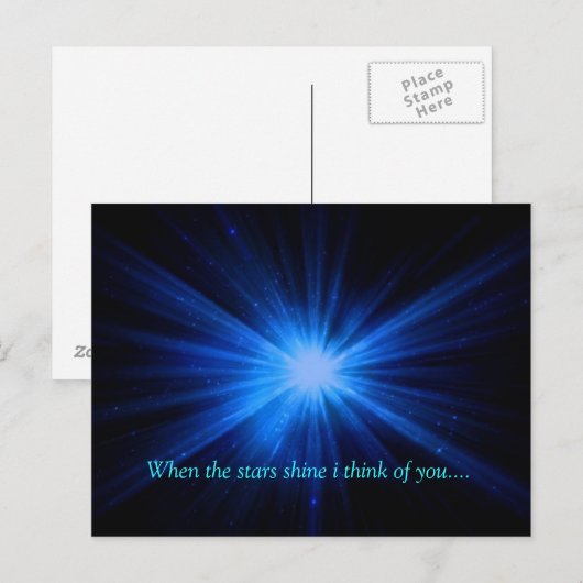 Star space shine skies personaliseren aangepast briefkaart (Voorkant / Achterkant)