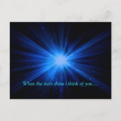 Star space shine skies personaliseren aangepast briefkaart (Voorkant)