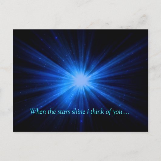 Star space shine skies personaliseren aangepast briefkaart (Voorkant)