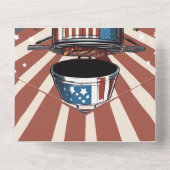 Star-Spangled 4 juli BBQ Tri-Fold uitnodiging (Achterkant)