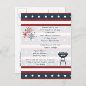 Star Spangled 4th of July Uitnodiging voor een fee (Voorkant / Achterkant)