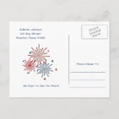 Star Spangled 4th of July Uitnodiging voor een fee (Achterkant)