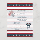 Star Spangled 4th of July Uitnodiging voor een fee (Voorkant)