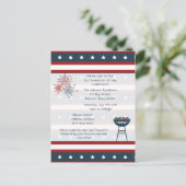 Star Spangled 4th of July Uitnodiging voor een fee (Staand voorkant)
