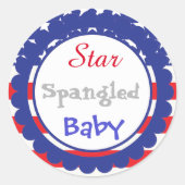 Star Spangled Baby shower Sticker (Voorkant)