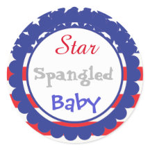 Star Spangled Baby shower Sticker