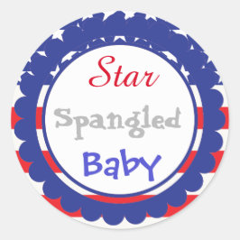 Star Spangled Baby shower Sticker