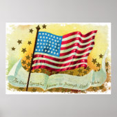 Star Spangled Banner American Flag Canvas Print (Voorkant)