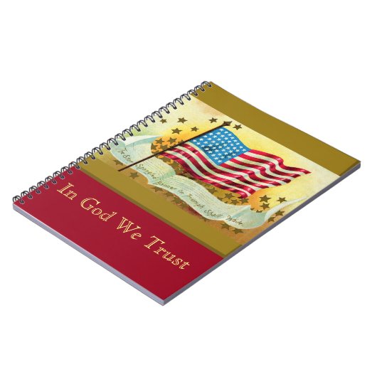 Star Spangled Banner American Flag Custom Notitieb Notitieboek (Linkerzijde)