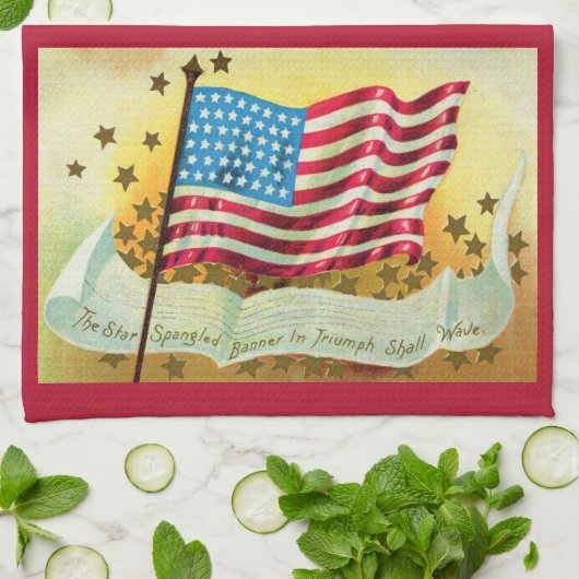 Star Spangled Banner American Flag Kitchen Towel Theedoek (Gevouwen)