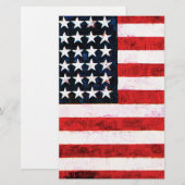 Star Spangled Banner - Amerikaanse vlag Briefpapier (Voorkant / Achterkant)