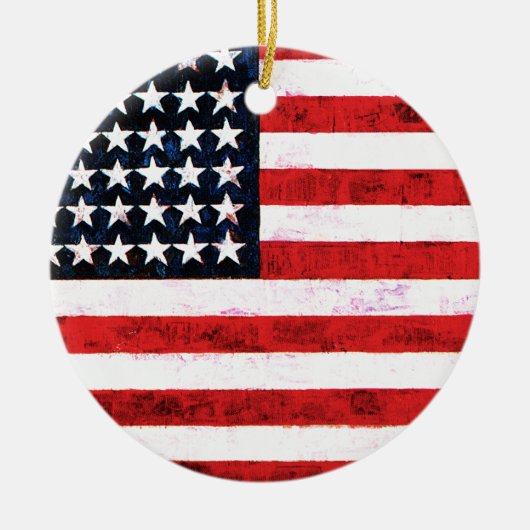 Star Spangled Banner - Amerikaanse vlag Keramisch Ornament (Voorkant)