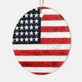 Star Spangled Banner - Amerikaanse vlag Keramisch Ornament (Links)