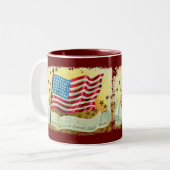 Star Spangled Banner Amerikaanse vlag koffie Mok (Voorkant links)