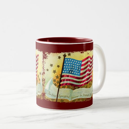Star Spangled Banner Amerikaanse vlag koffie Mok (Voorkant rechts)