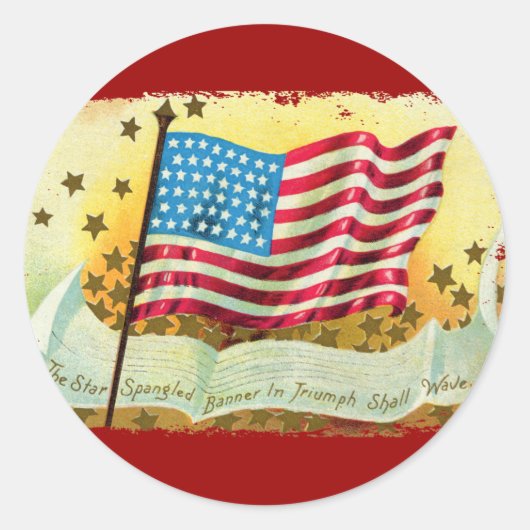 Star Spangled Banner Amerikaanse vlag Stickers (Voorkant)