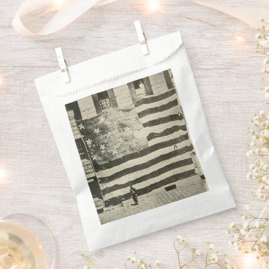 Star Spangled Banner: Amerikaanse vlag te zien Bedankzakje (Geknipt)