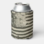 Star Spangled Banner: Amerikaanse vlag te zien Blikjeskoeler (Blikje Achterkant)