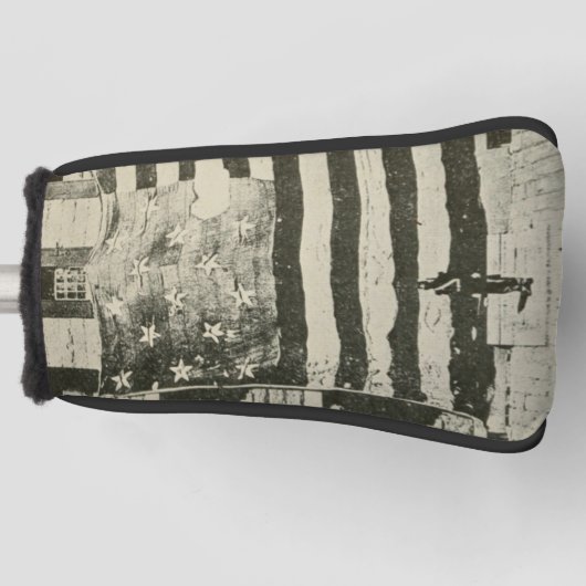 Star Spangled Banner: Amerikaanse vlag te zien Golfheadcover (Voorkant)