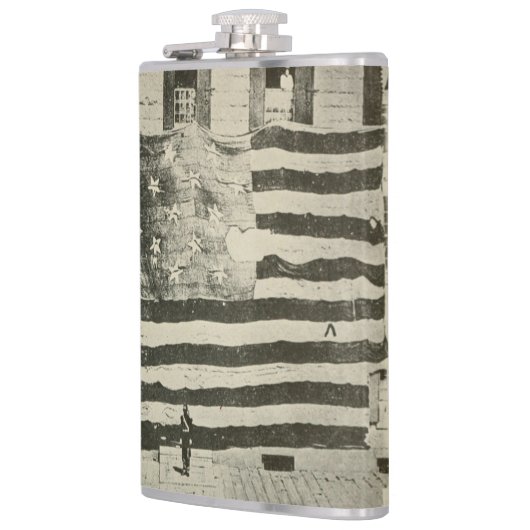 Star Spangled Banner: Amerikaanse vlag te zien Heupfles (Links)