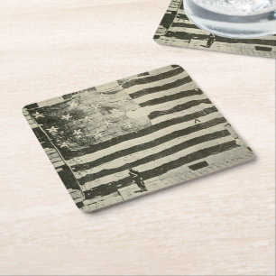 Star Spangled Banner: Amerikaanse vlag te zien Kartonnen Onderzetters