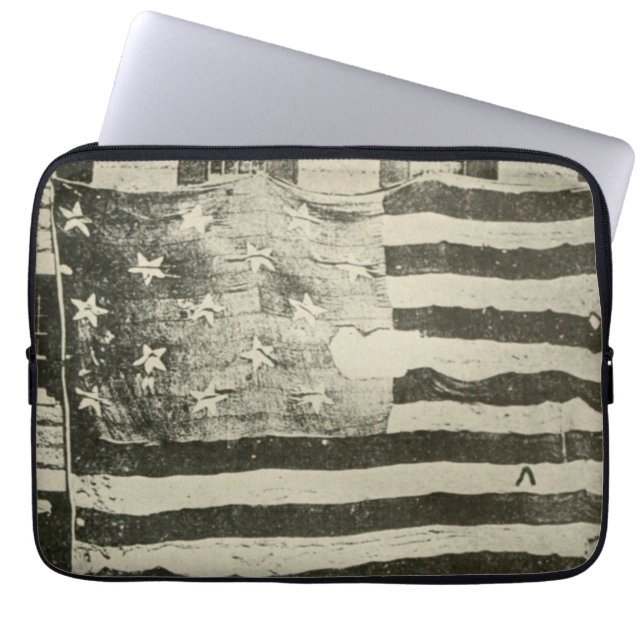 Star Spangled Banner: Amerikaanse vlag te zien Laptop Sleeve (Voorkant)