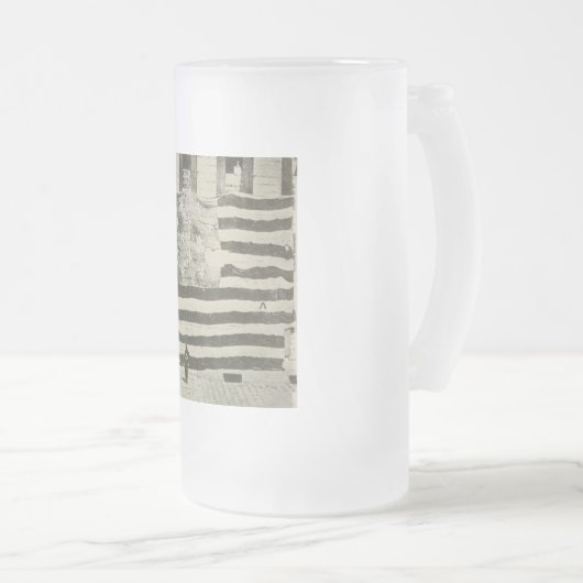 Star Spangled Banner: Amerikaanse vlag te zien Matglas Bierpul (Voorkant rechts)